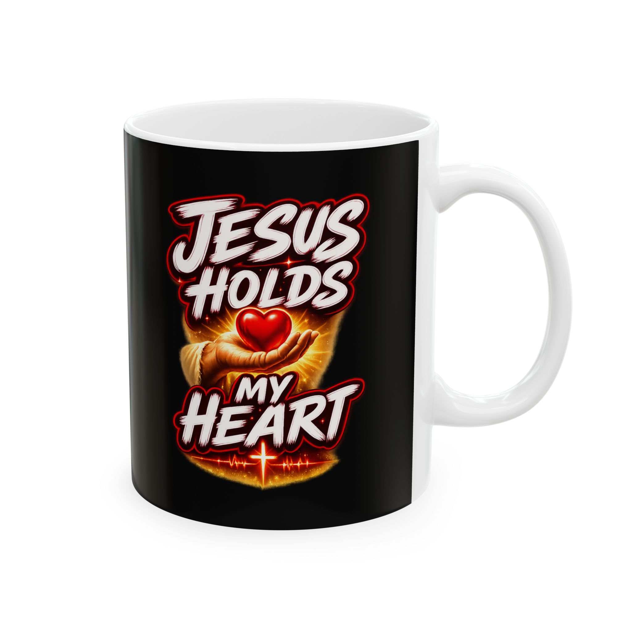 Jesus Owns My Heart — Crimson Mercy Coffee Mug - Image 5