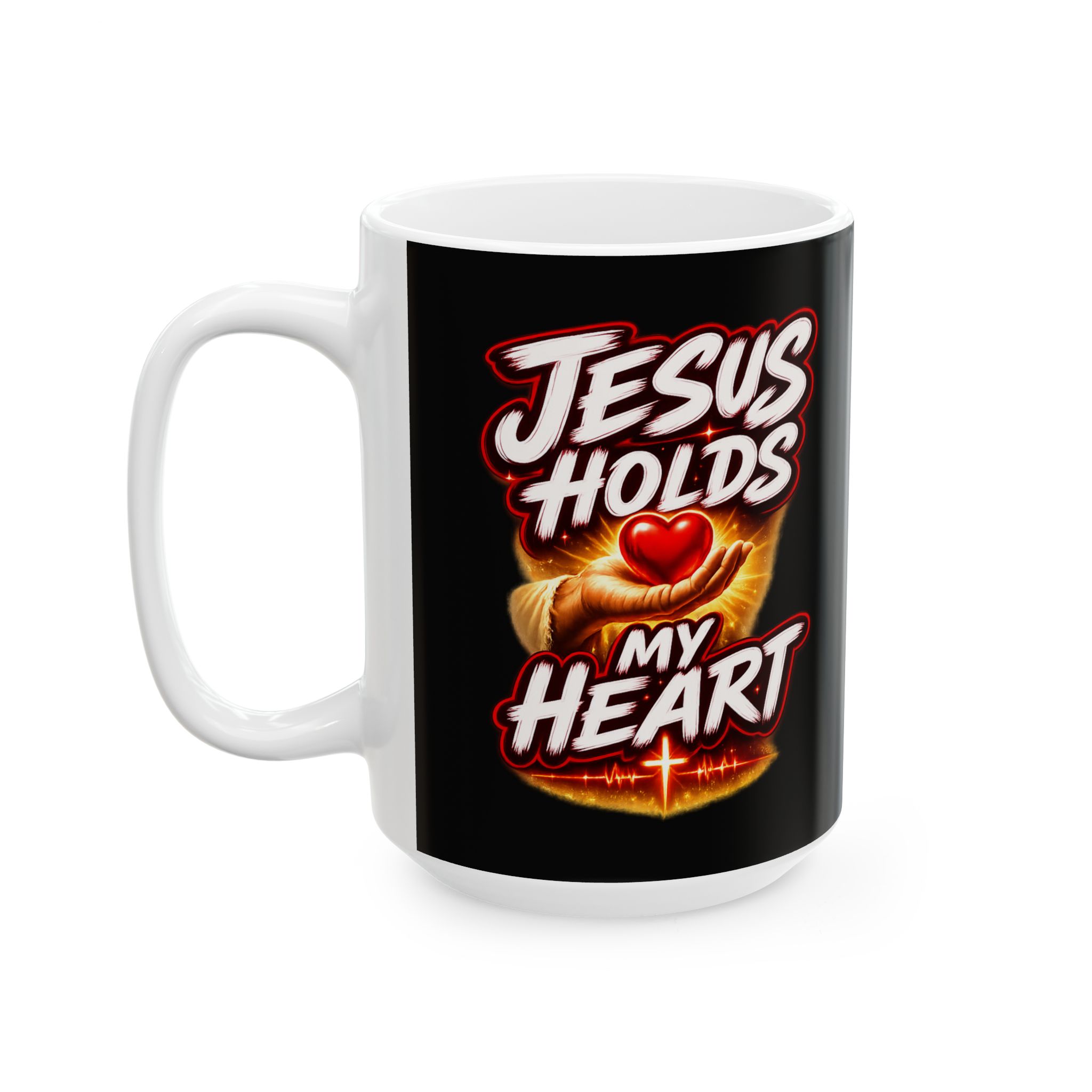 Jesus Owns My Heart — Crimson Mercy Coffee Mug - Image 10