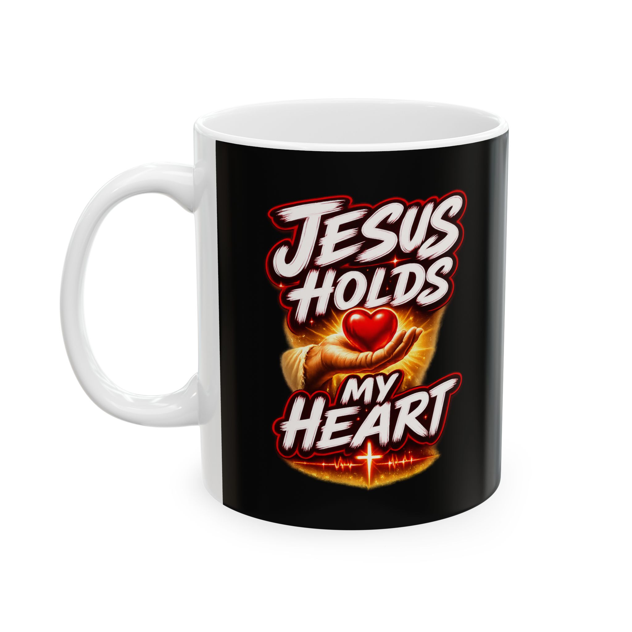 Jesus Owns My Heart — Crimson Mercy Coffee Mug - Image 4