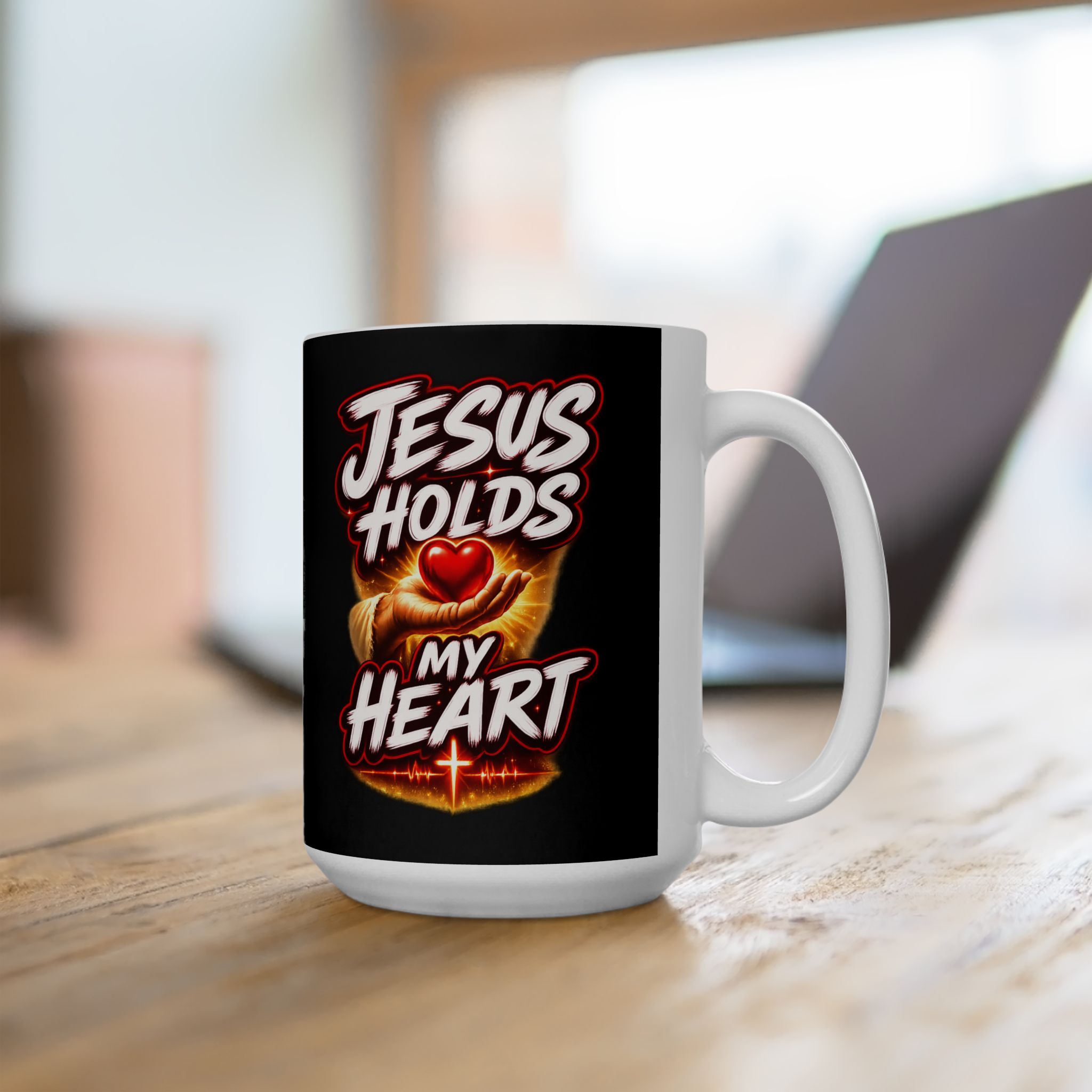 Jesus Owns My Heart — Crimson Mercy Coffee Mug - Image 12