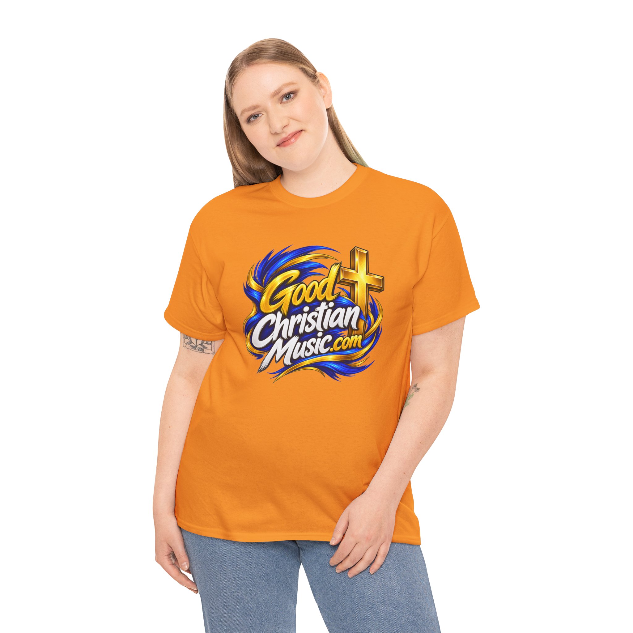 GoodChristianMusic.com Unisex Heavy Cotton Tee, - Image 62