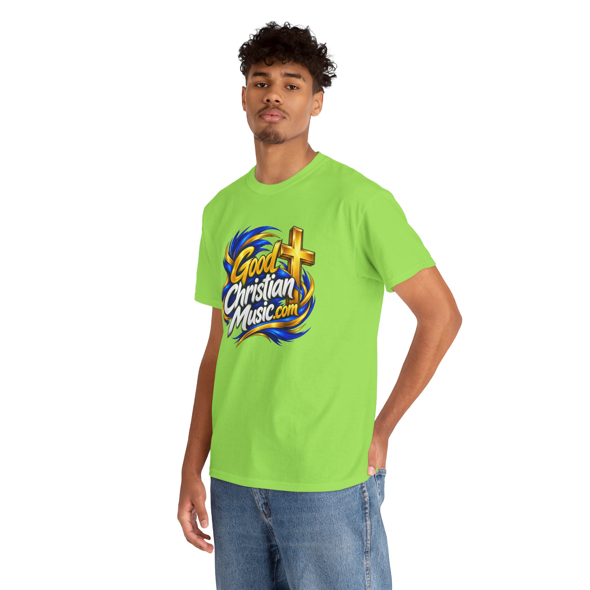 GoodChristianMusic.com Unisex Heavy Cotton Tee, - Image 68
