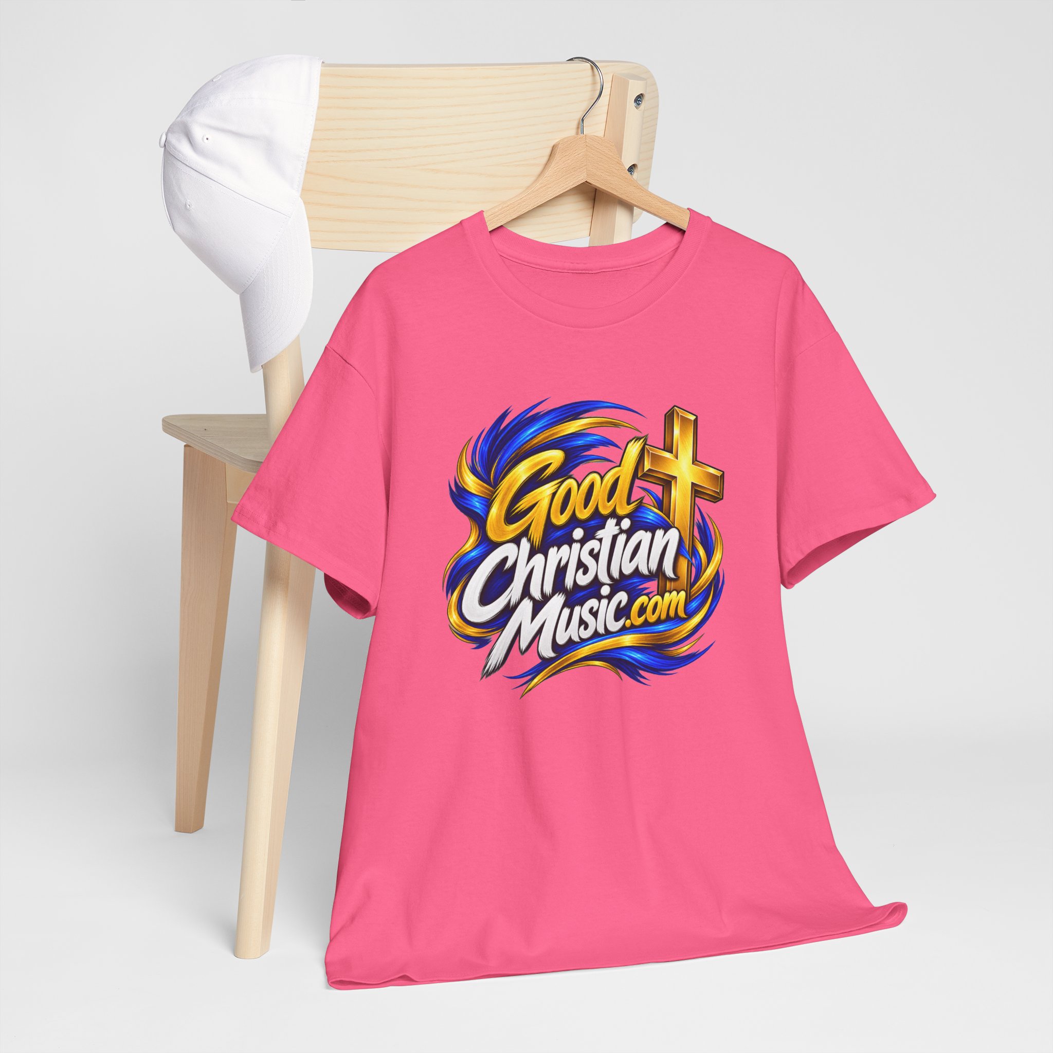 GoodChristianMusic.com Unisex Heavy Cotton Tee, - Image 48