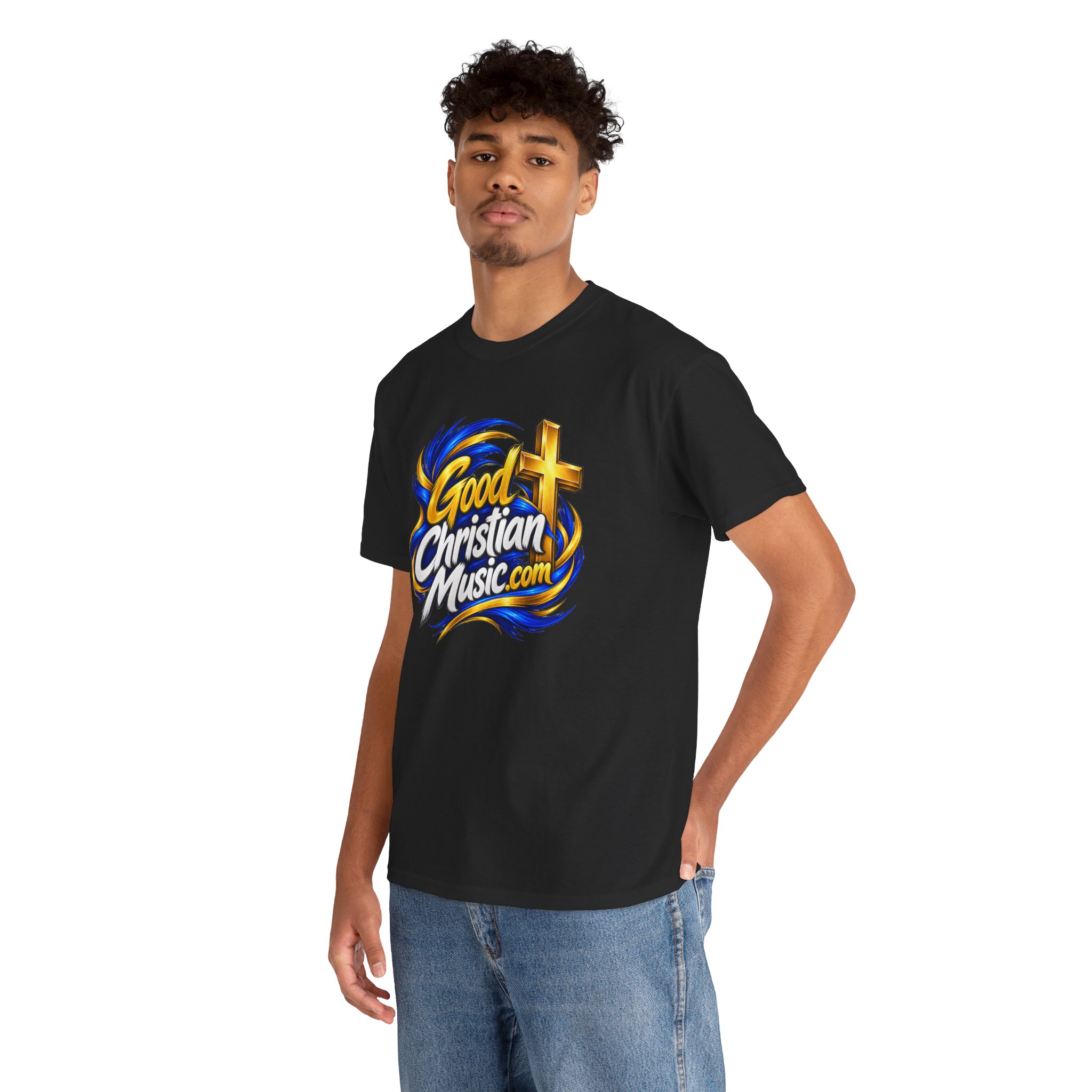 GoodChristianMusic.com Unisex Heavy Cotton Tee, - Image 56