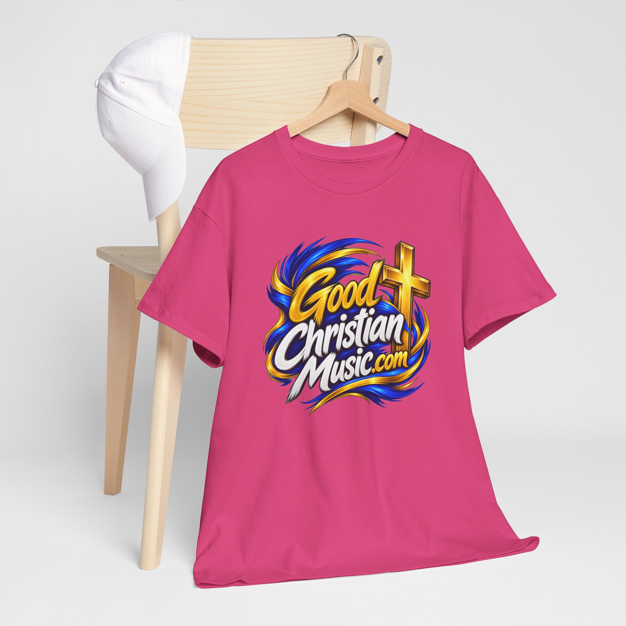 GoodChristianMusic.com Unisex Heavy Cotton Tee, - Image 74