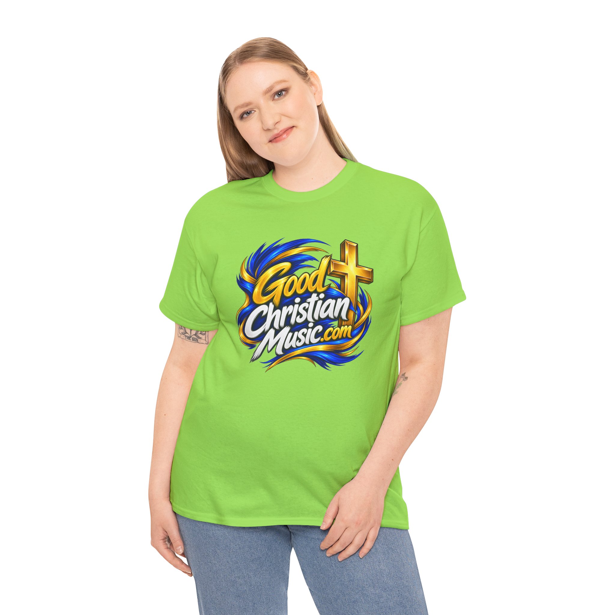GoodChristianMusic.com Unisex Heavy Cotton Tee, - Image 67