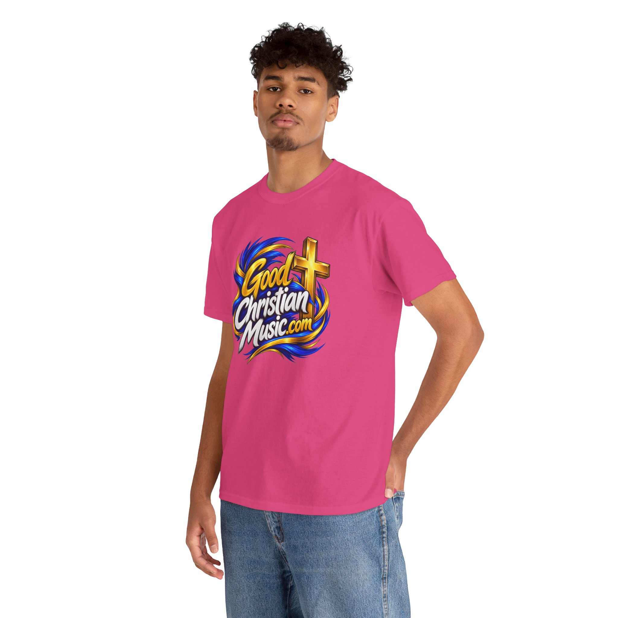 GoodChristianMusic.com Unisex Heavy Cotton Tee, - Image 73
