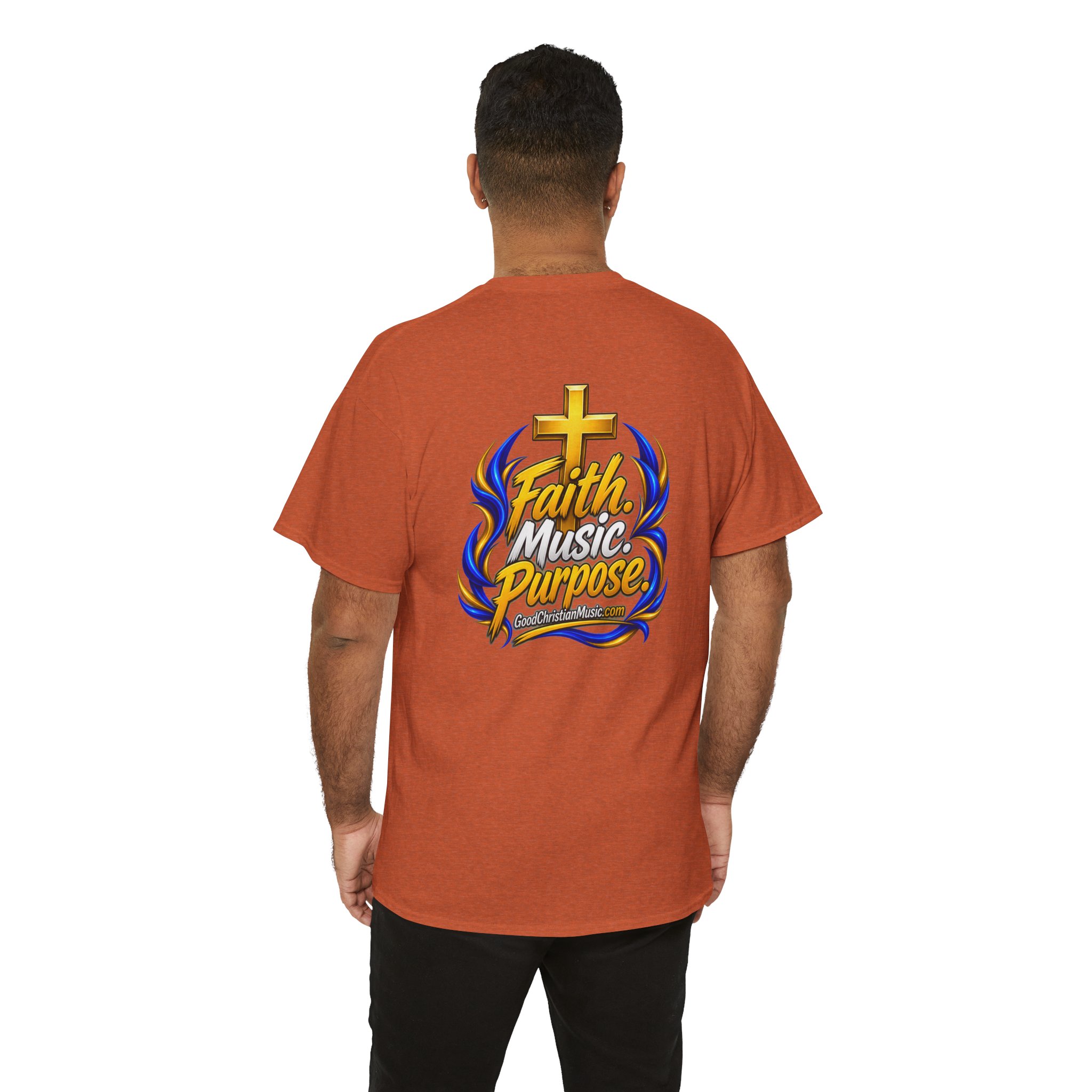GoodChristianMusic.com Unisex Heavy Cotton Tee, - Image 10