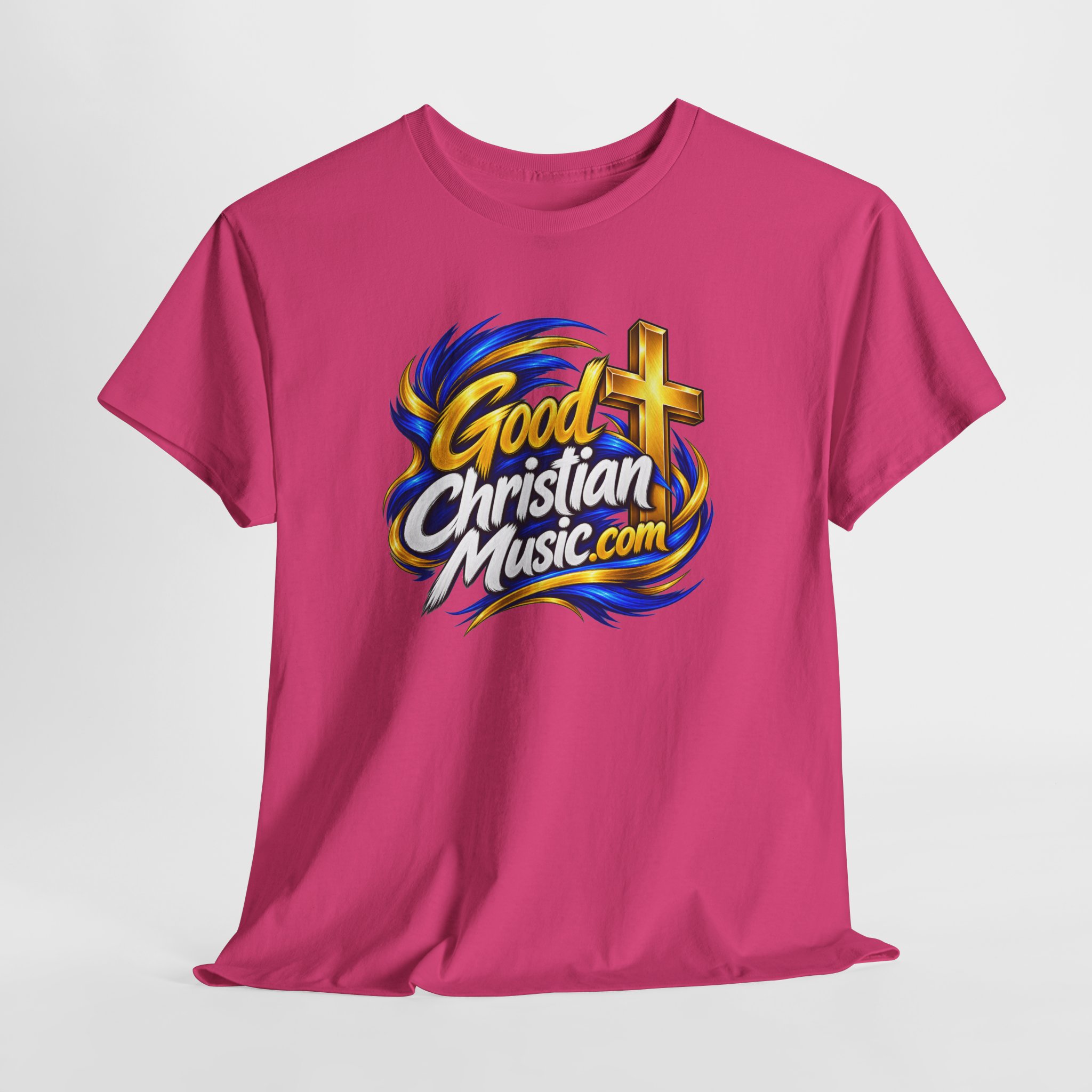 GoodChristianMusic.com Unisex Heavy Cotton Tee, - Image 71