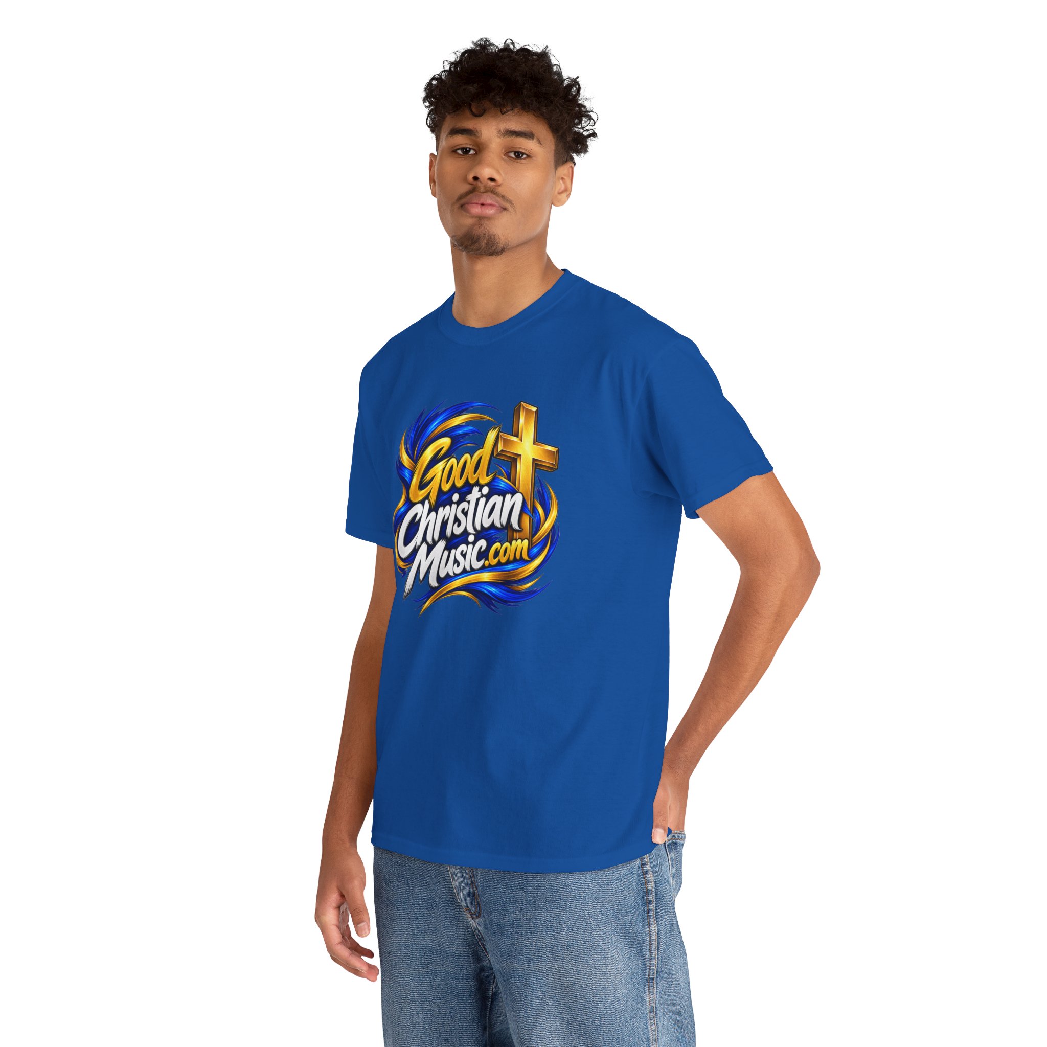 GoodChristianMusic.com Unisex Heavy Cotton Tee, - Image 33