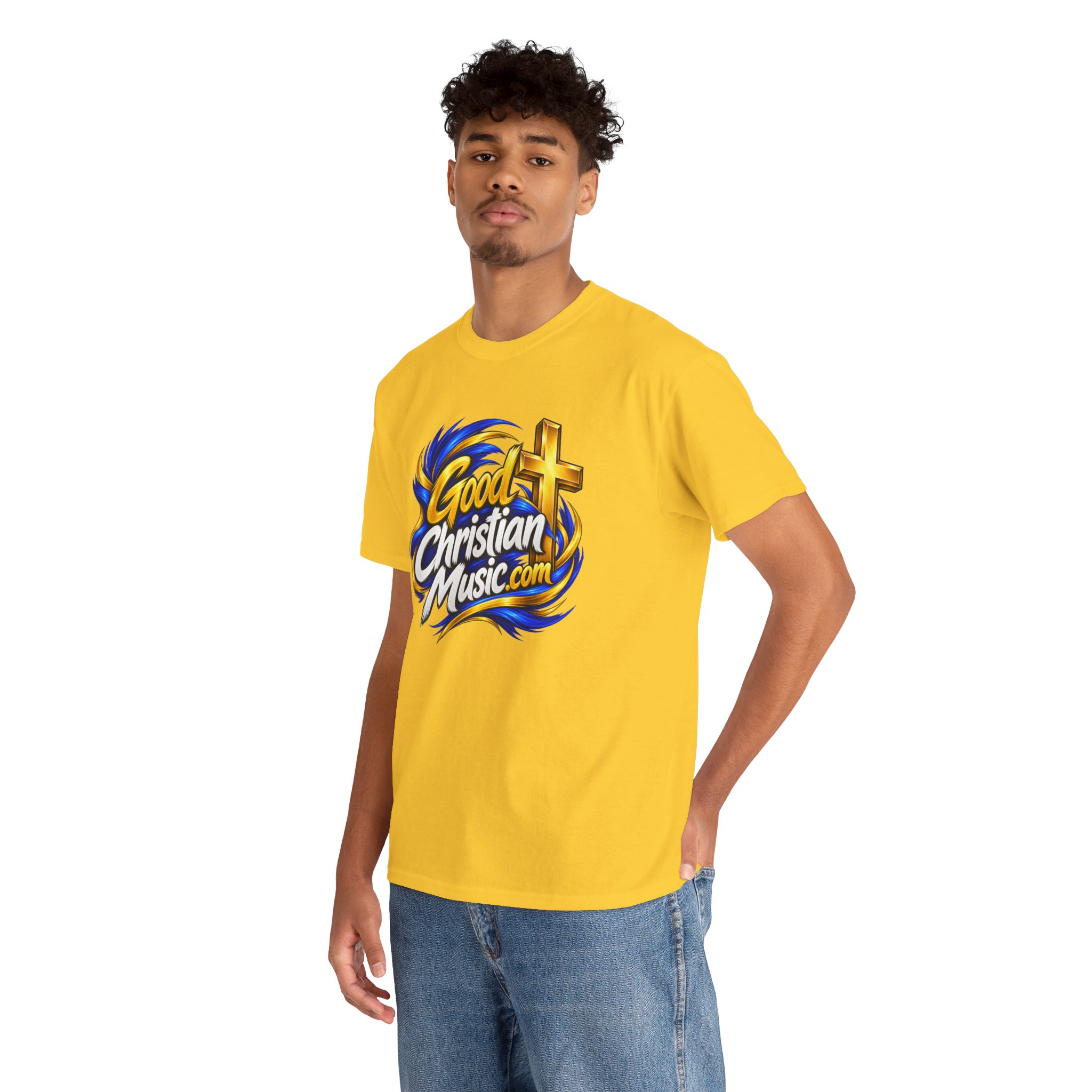 GoodChristianMusic.com Unisex Heavy Cotton Tee, - Image 15