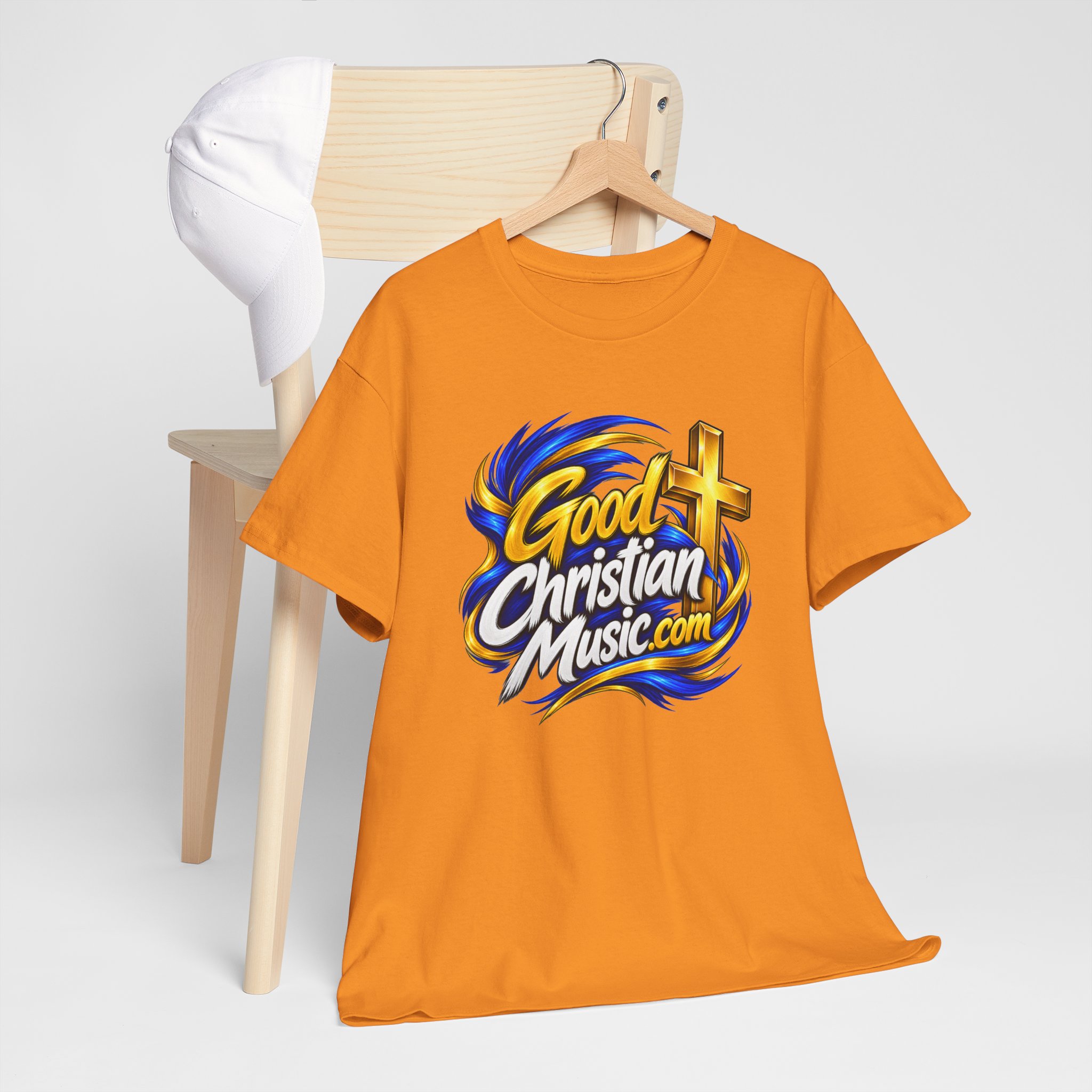 GoodChristianMusic.com Unisex Heavy Cotton Tee, - Image 64