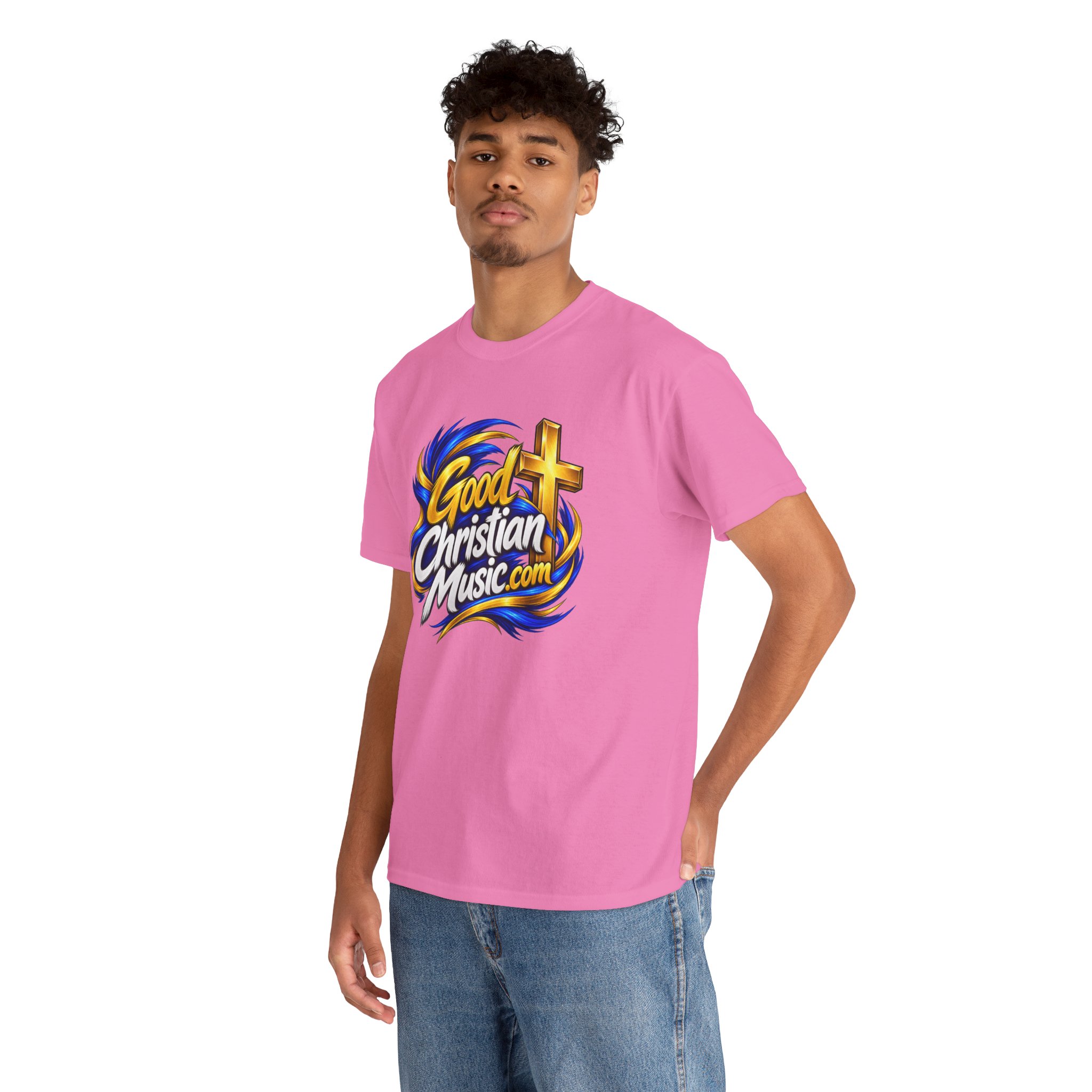 GoodChristianMusic.com Unisex Heavy Cotton Tee, - Image 39
