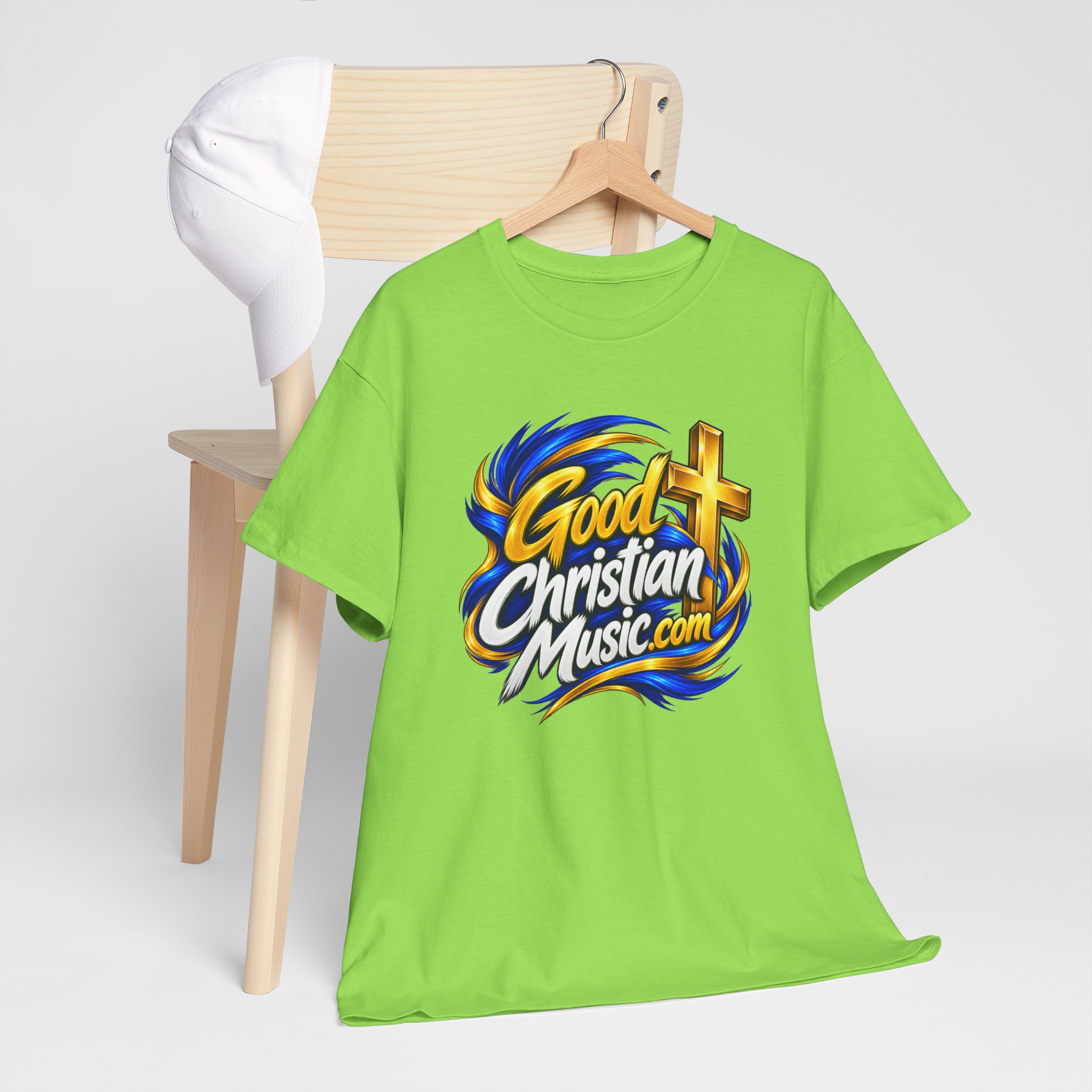 GoodChristianMusic.com Unisex Heavy Cotton Tee, - Image 69