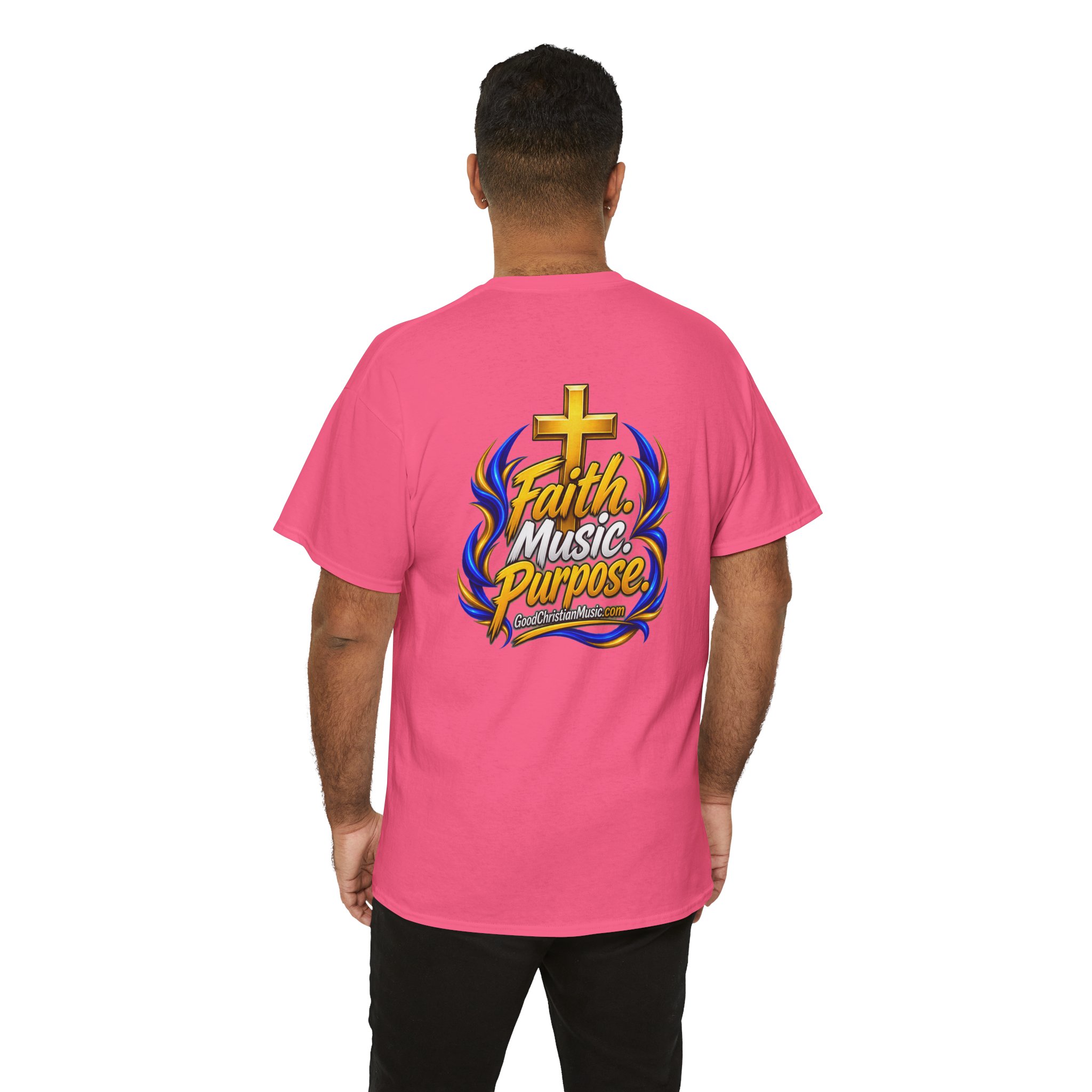GoodChristianMusic.com Unisex Heavy Cotton Tee, - Image 46