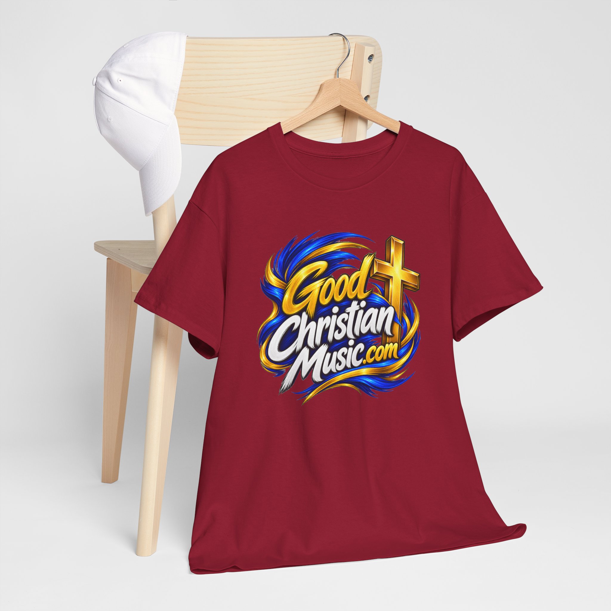 GoodChristianMusic.com Unisex Heavy Cotton Tee, - Image 54