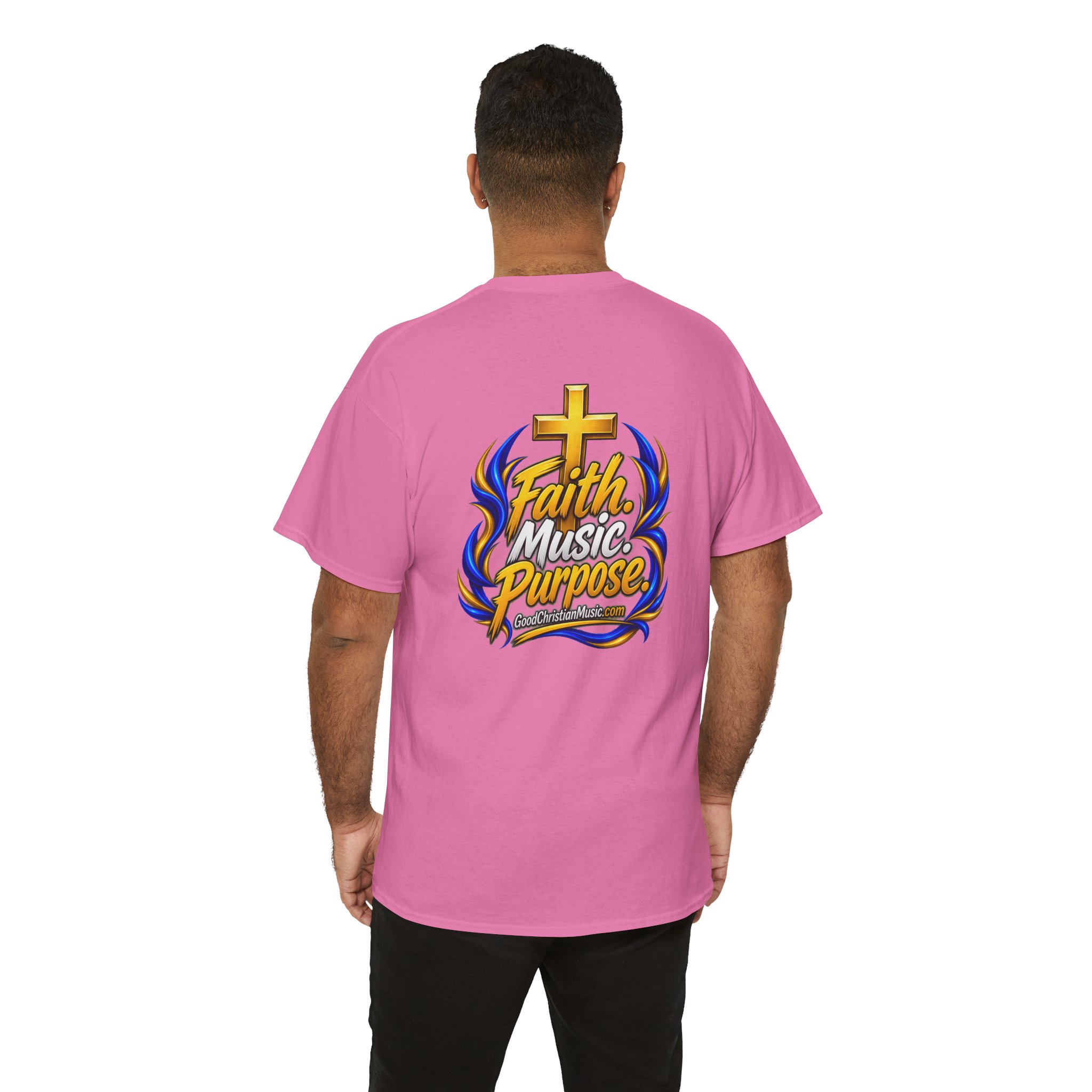 GoodChristianMusic.com Unisex Heavy Cotton Tee, - Image 40