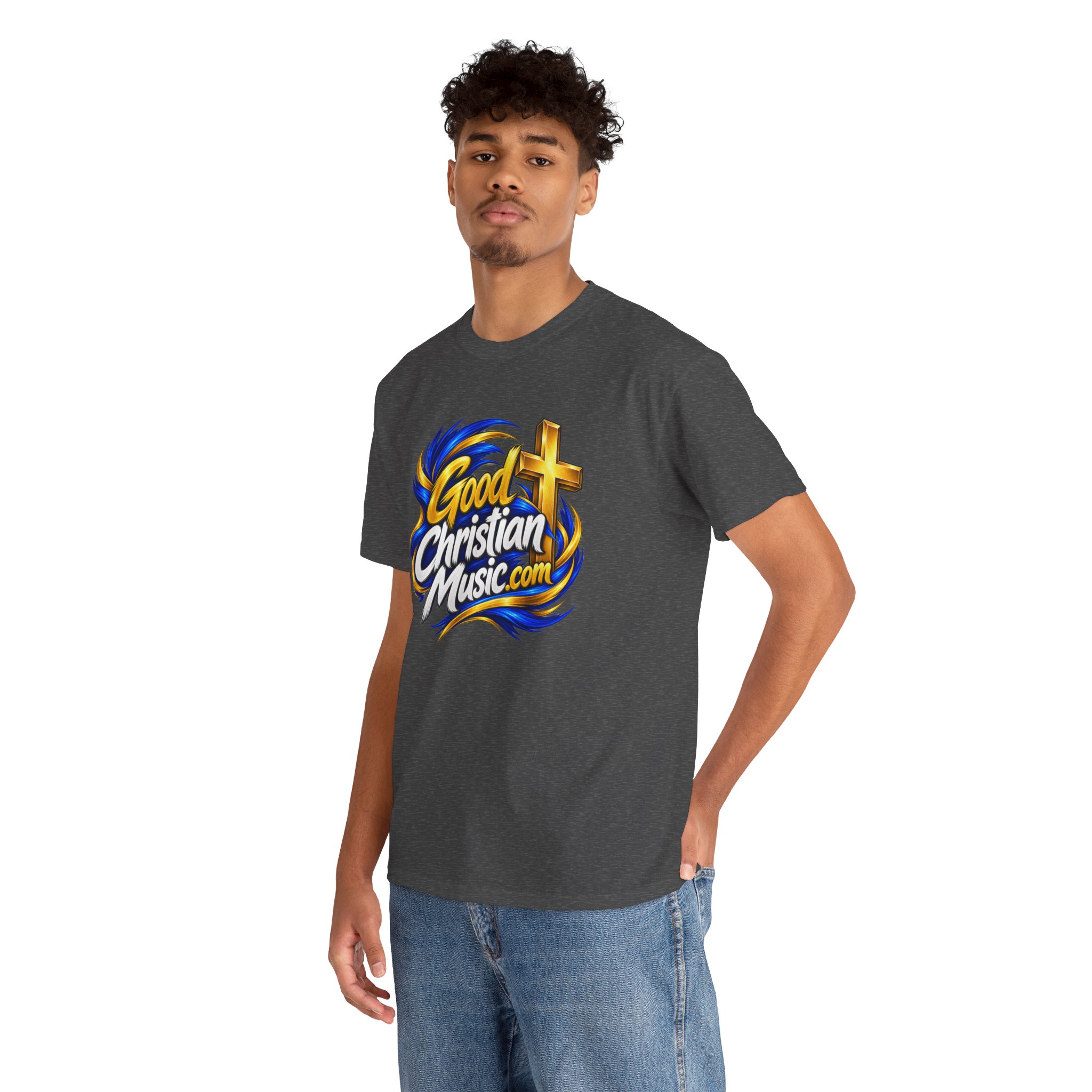 GoodChristianMusic.com Unisex Heavy Cotton Tee, - Image 27