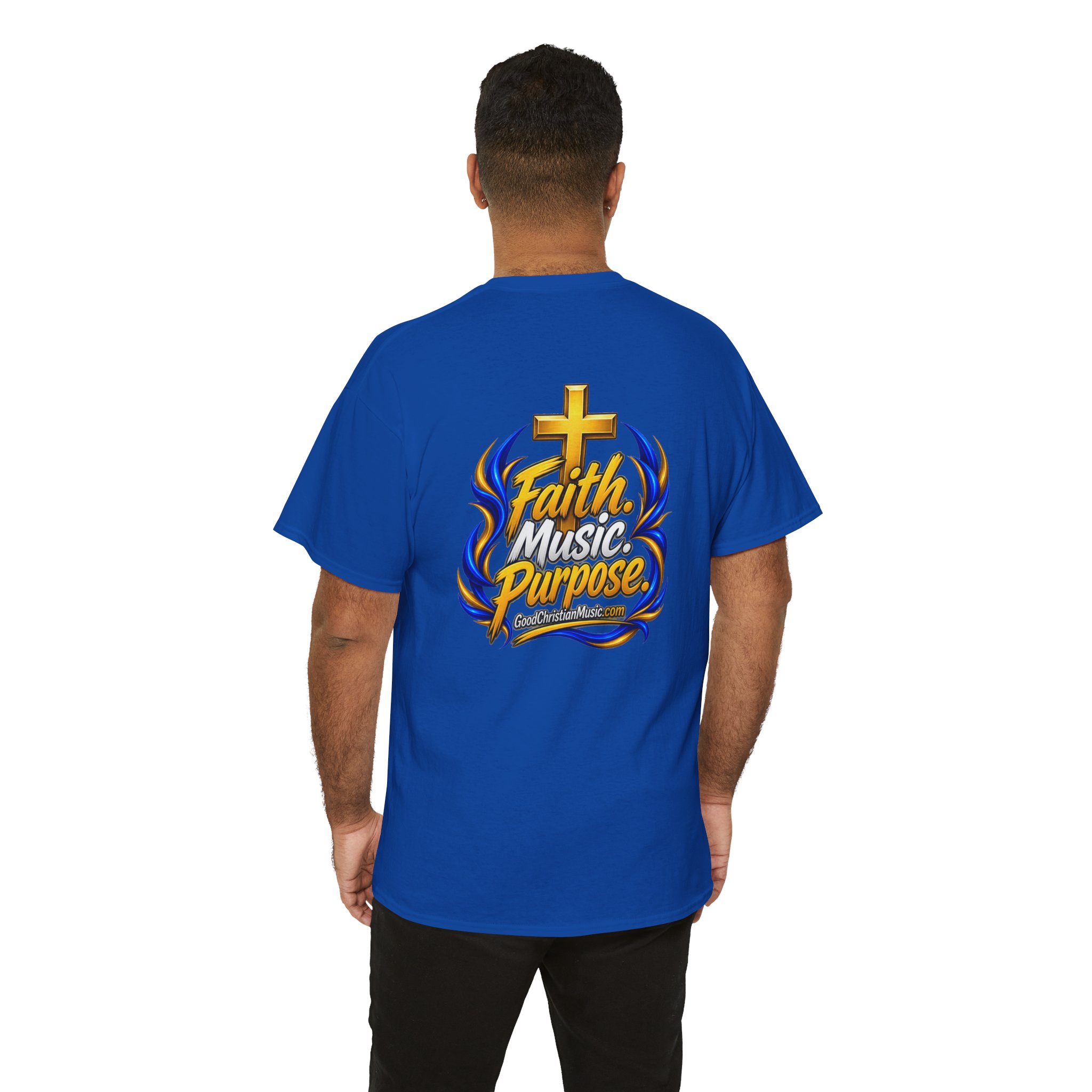 GoodChristianMusic.com Unisex Heavy Cotton Tee, - Image 4