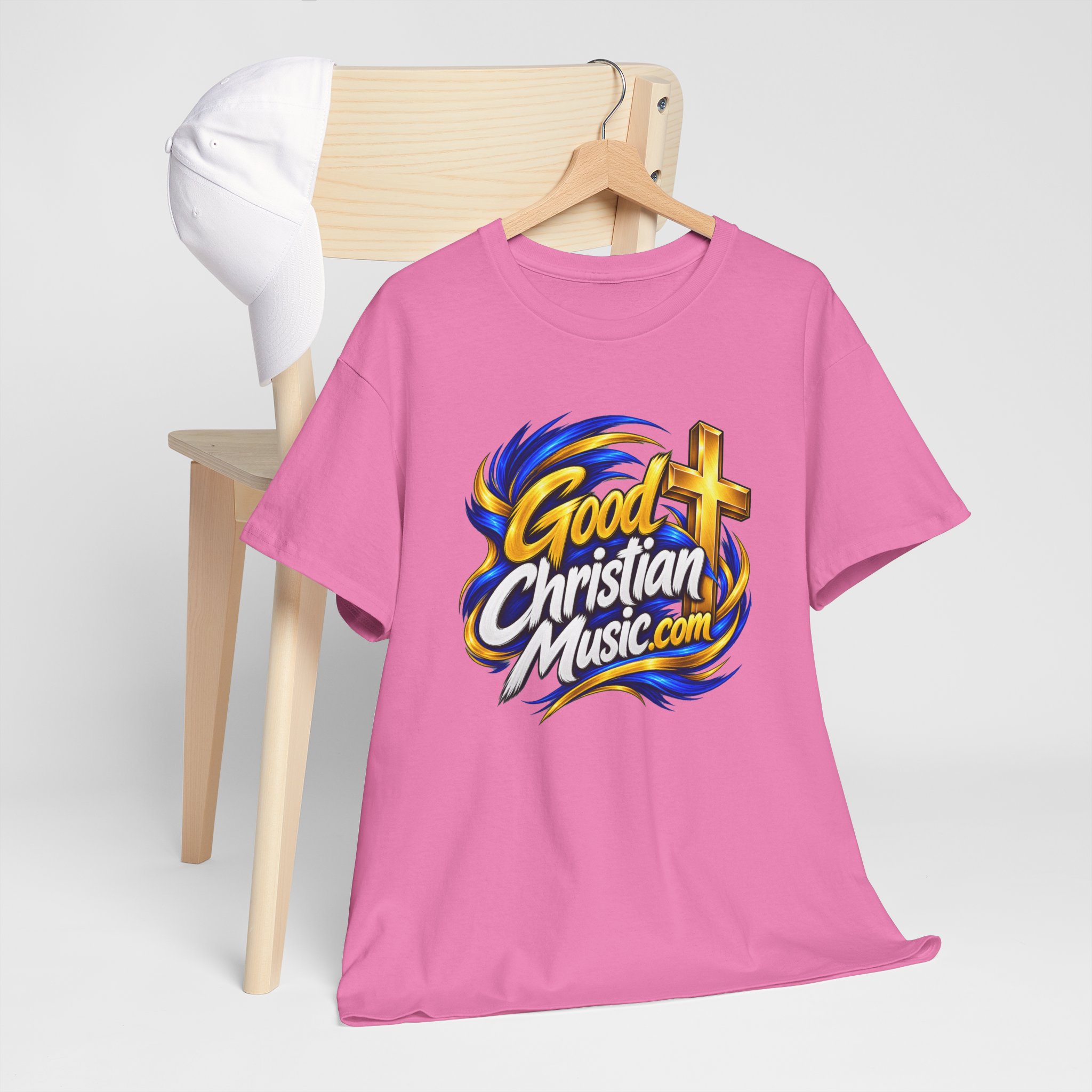 GoodChristianMusic.com Unisex Heavy Cotton Tee, - Image 42