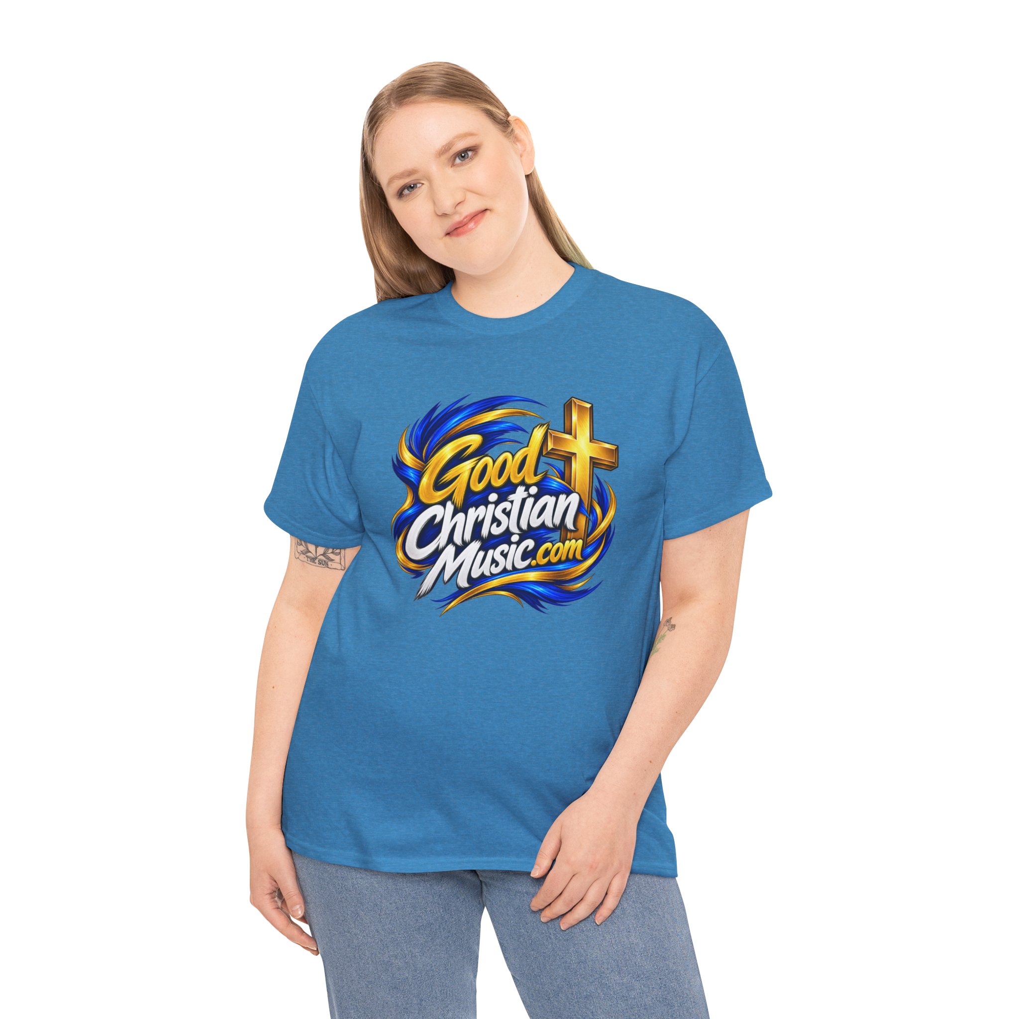 GoodChristianMusic.com Unisex Heavy Cotton Tee, - Image 20