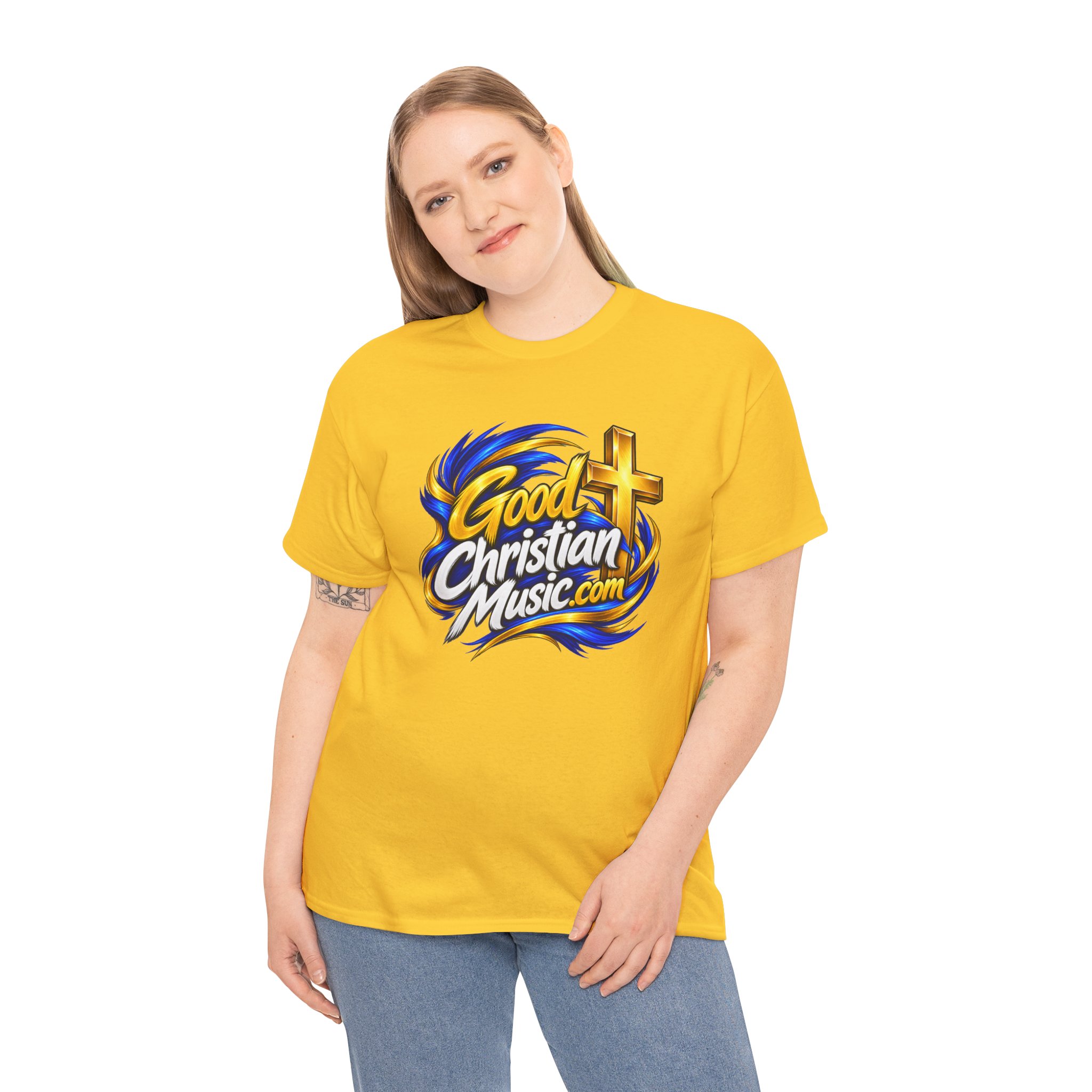 GoodChristianMusic.com Unisex Heavy Cotton Tee, - Image 14