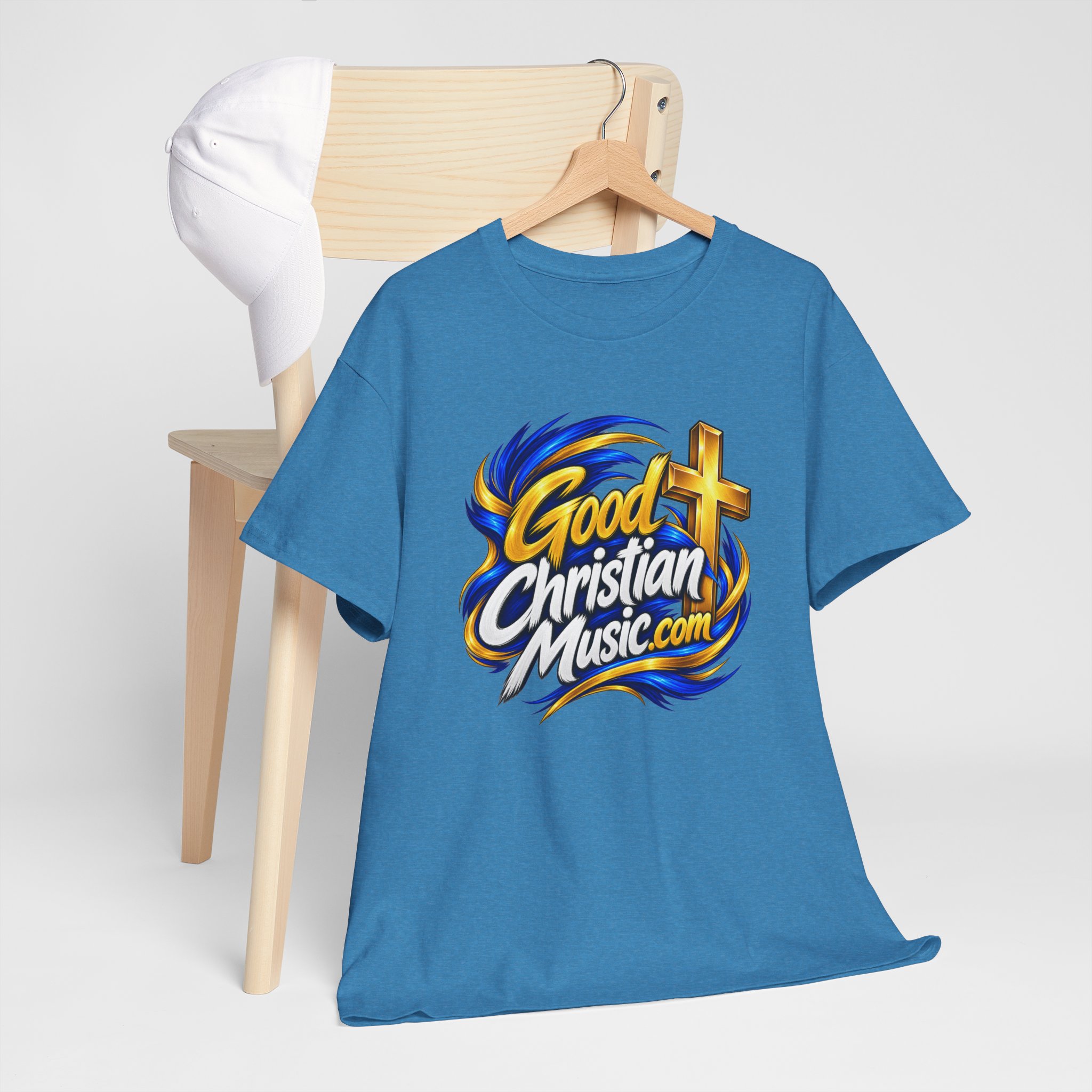 GoodChristianMusic.com Unisex Heavy Cotton Tee, - Image 24